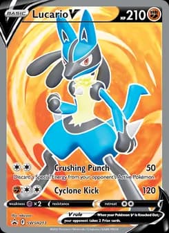 Lucario V card in English