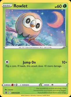 Rowlet card in English