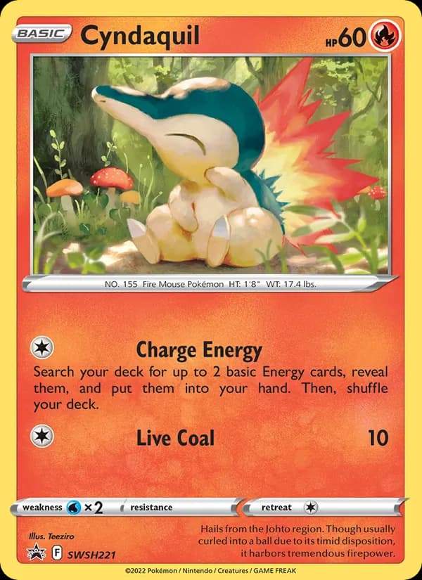 Cyndaquil card in English
