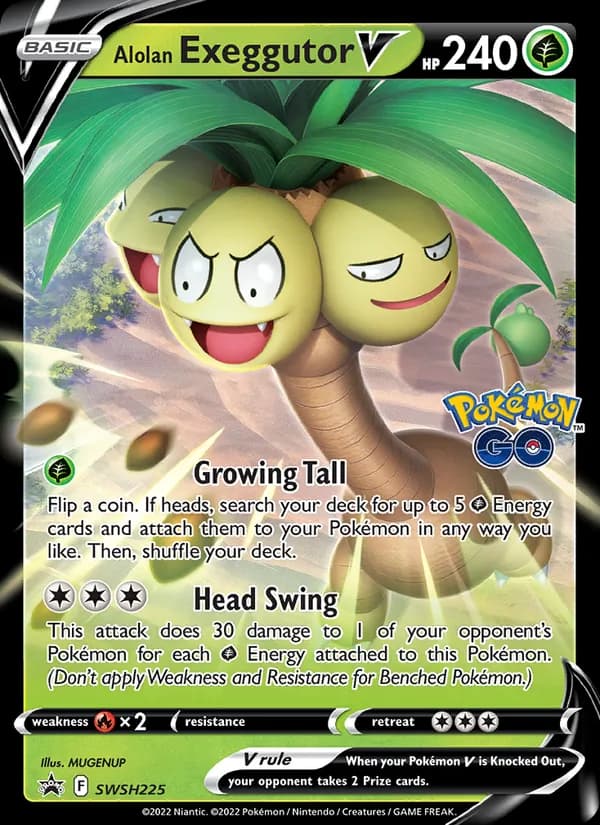 Alolan Exeggutor V card in English