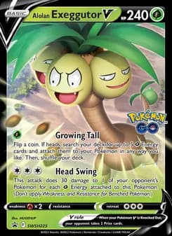 Alolan Exeggutor V card in English