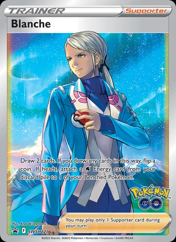 Blanche card in English