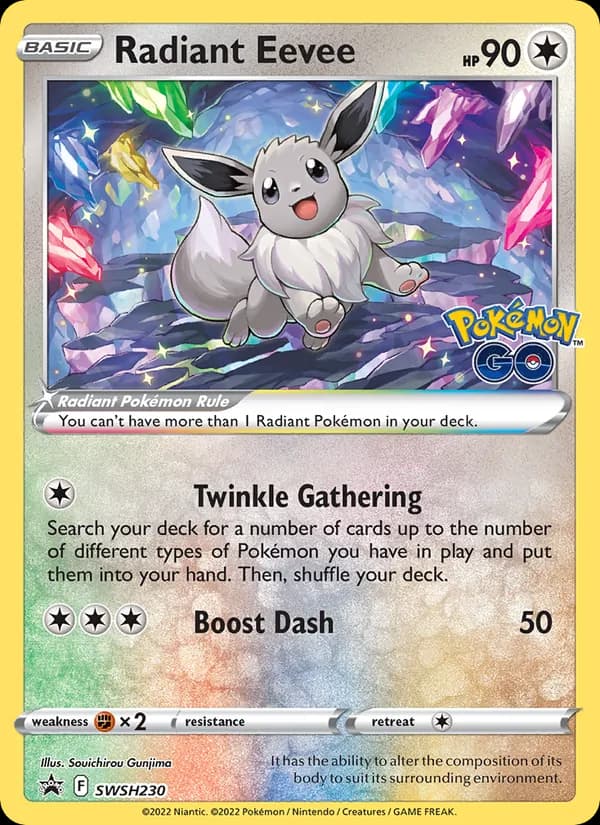 Radiant Eevee card in English