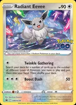 Radiant Eevee card in English