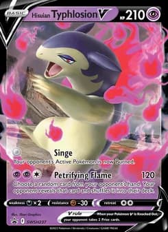 Hisuian Typhlosion V card in English