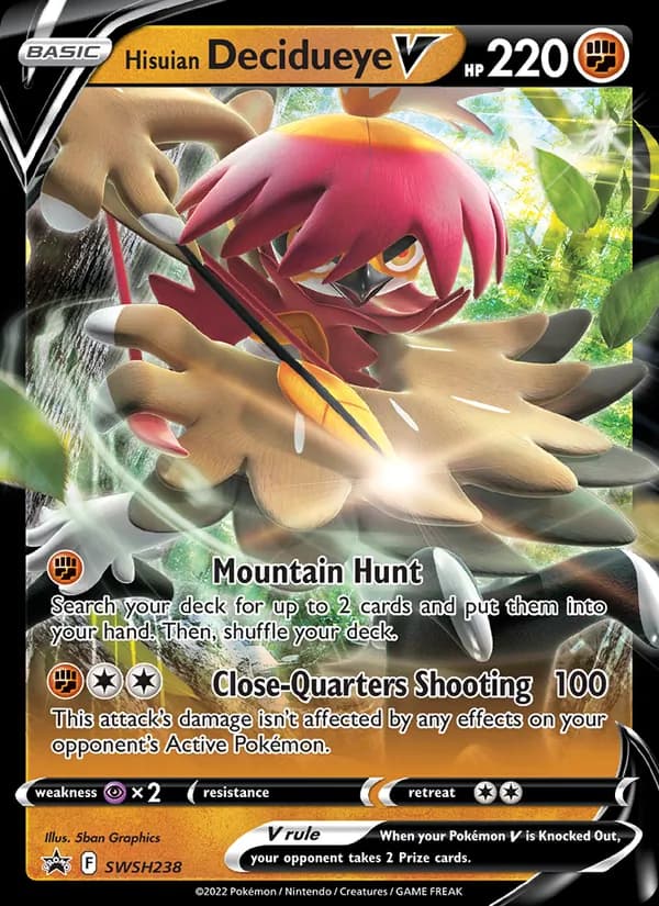 Hisuian Decidueye V card in English