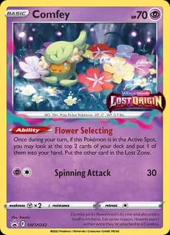 Comfey card in English