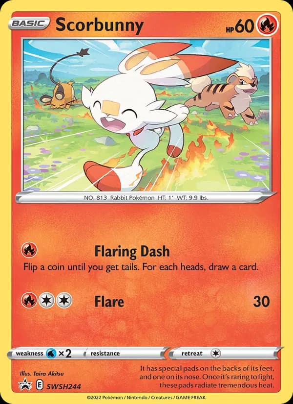 Scorbunny card in English