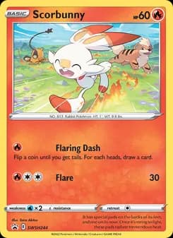 Scorbunny card in English