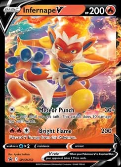 Infernape V card in English