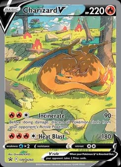 Charizard V card in English