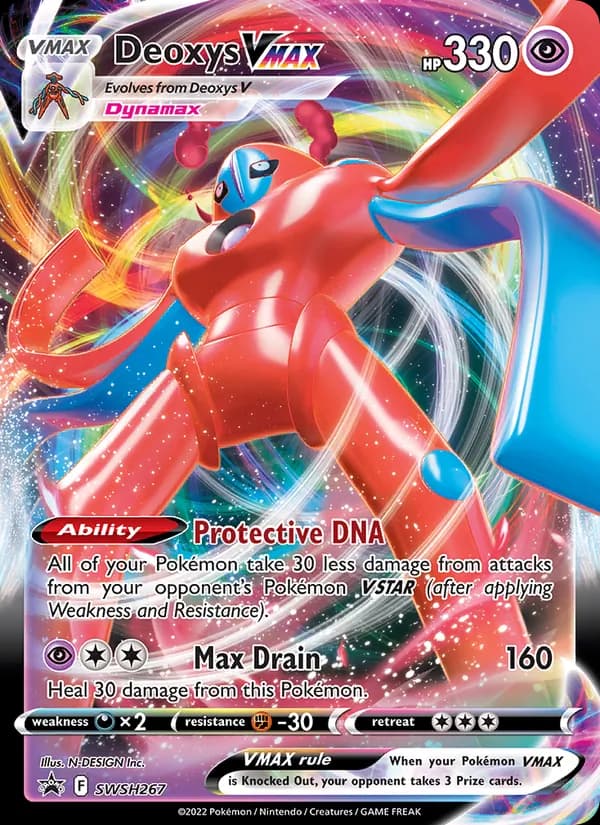Deoxys VMAX card in English