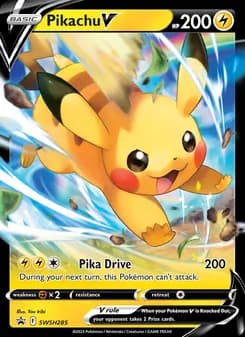 Pikachu V card in English