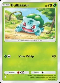 Bulbasaur card in English