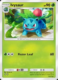 Ivysaur card in English