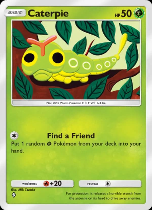 Caterpie card in English