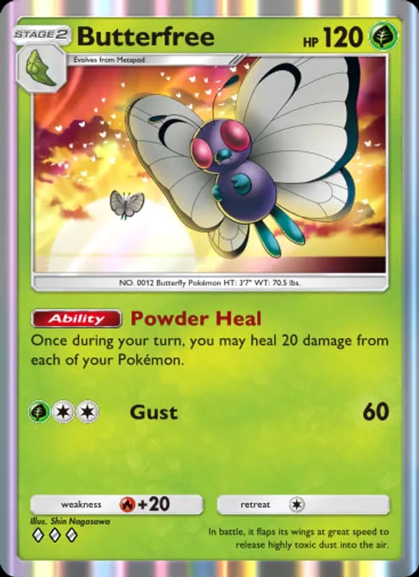 Butterfree card in English