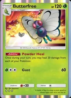 Butterfree card in English