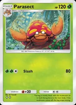 Parasect card in English