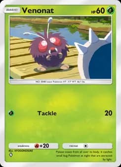 Venonat card in English