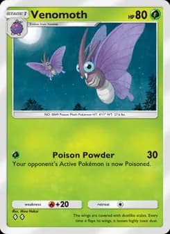Venomoth card in English