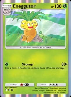 Exeggutor card in English