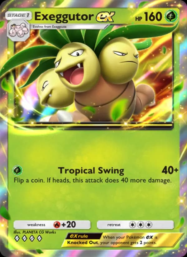 Exeggutor ex card in English