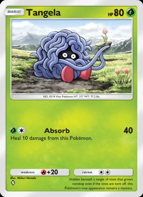 Tangela card in English