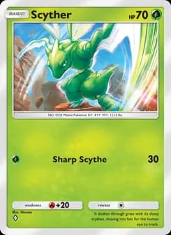 Scyther card in English