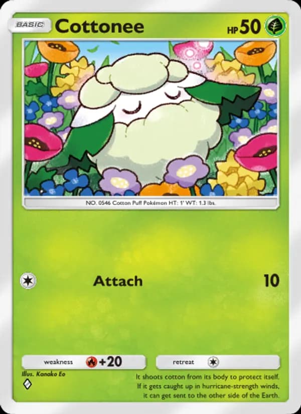 Cottonee card in English