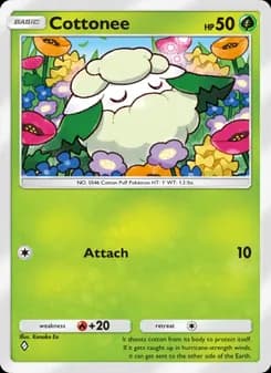 Cottonee card in English