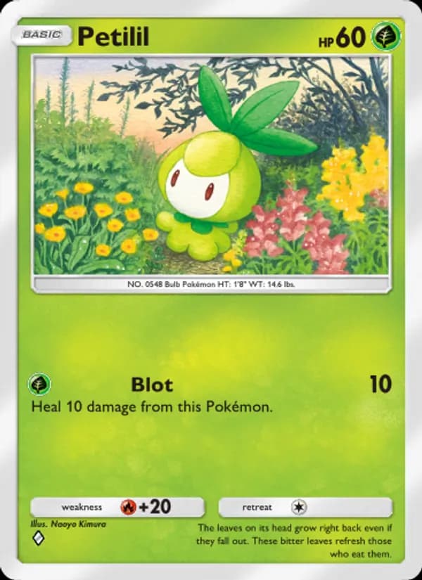 Petilil card in English