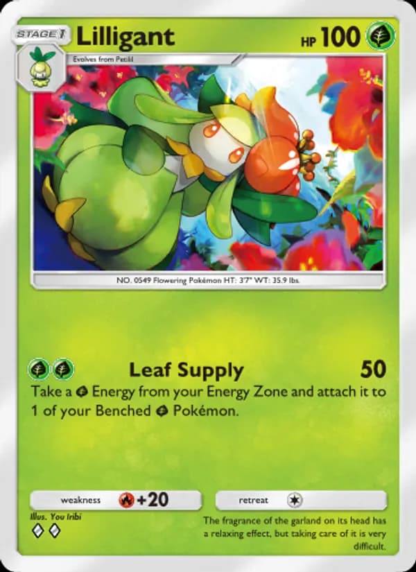 Lilligant card in English
