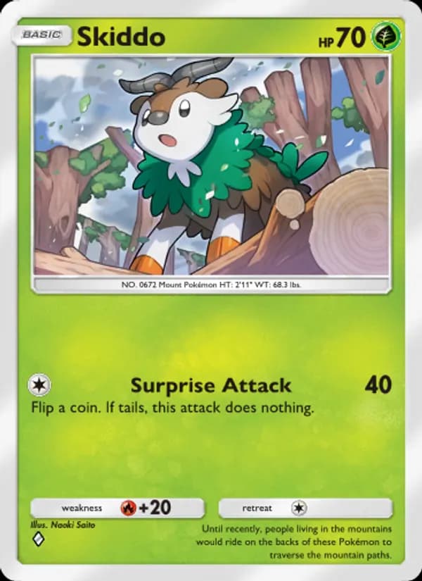 Skiddo card in English