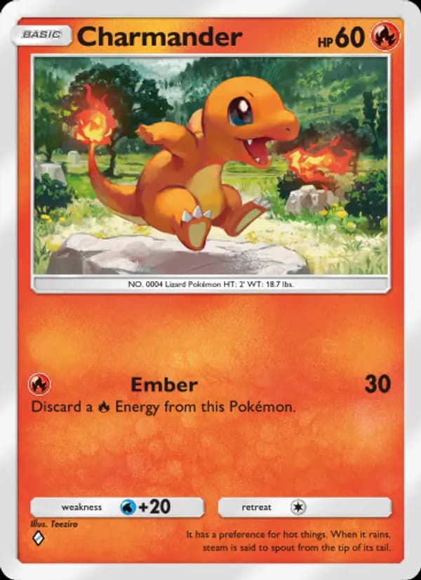 Charmander card in English
