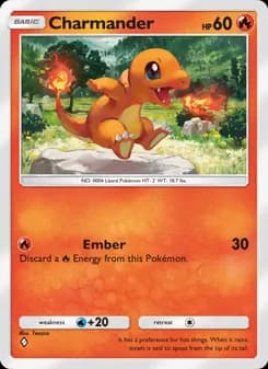 Charmander card in English