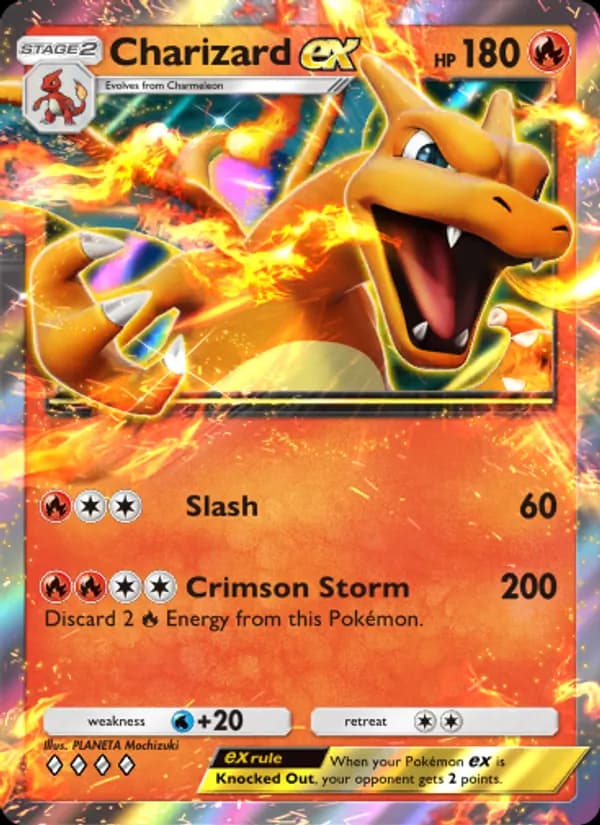 Charizard ex card in English