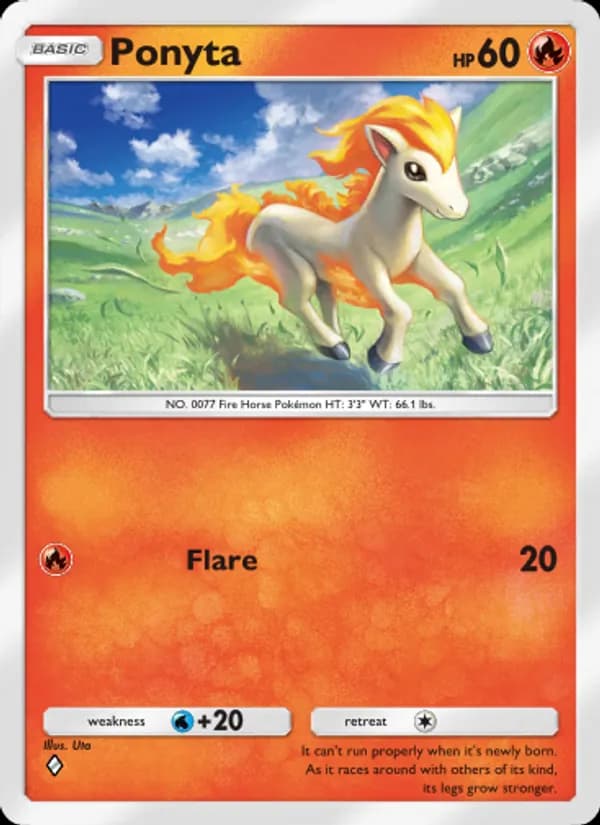 Ponyta card in English