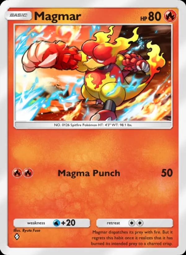 Magmar card in English