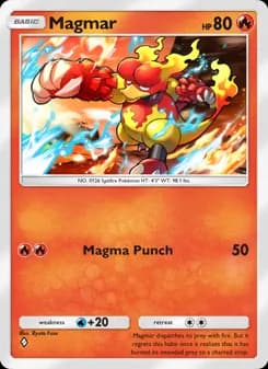 Magmar card in English