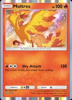 Moltres card in English