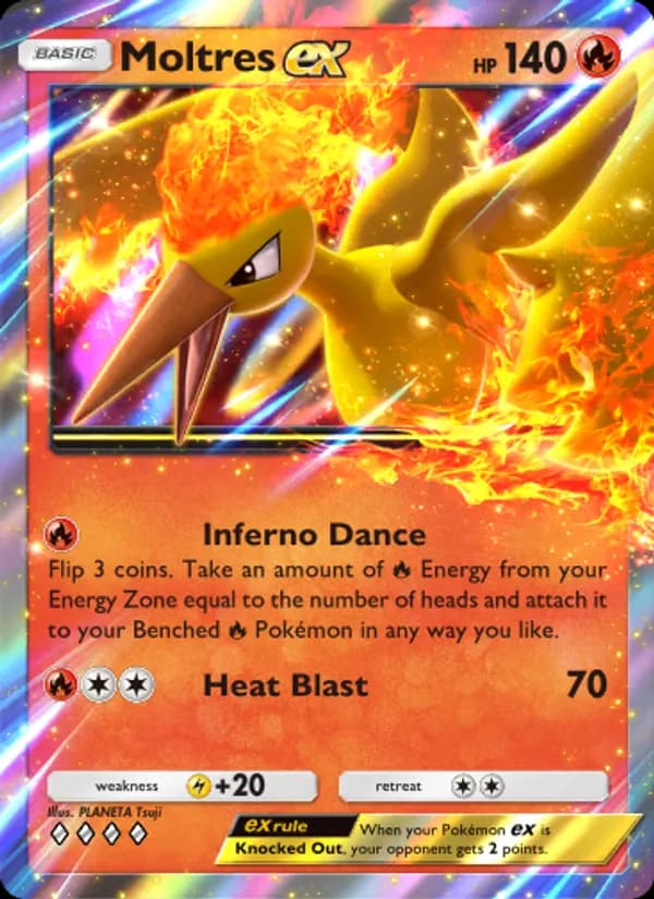 Moltres ex card in English