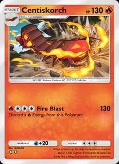 Centiskorch card in English
