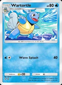 Wartortle card in English
