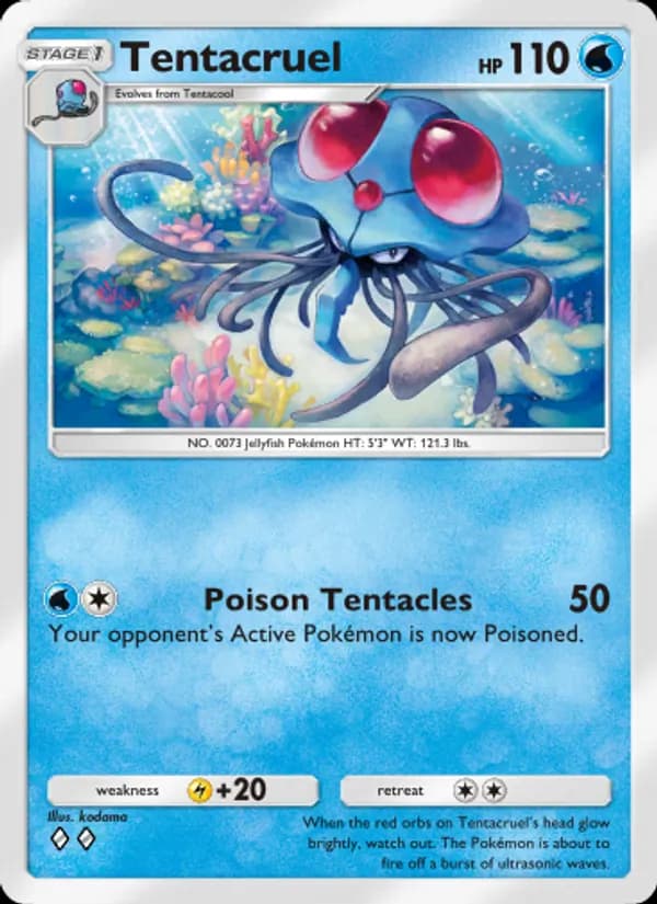 Tentacruel card in English