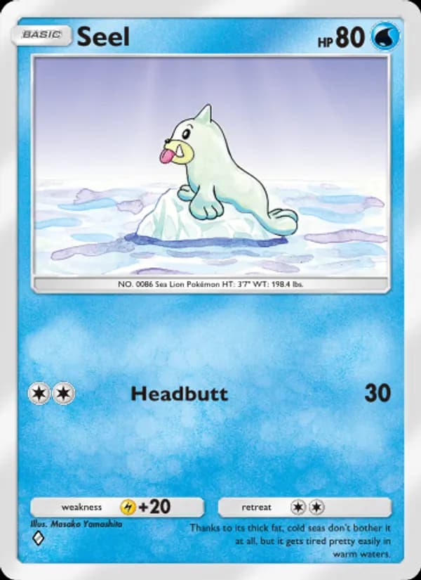 Seel card in English