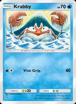 Krabby card in English