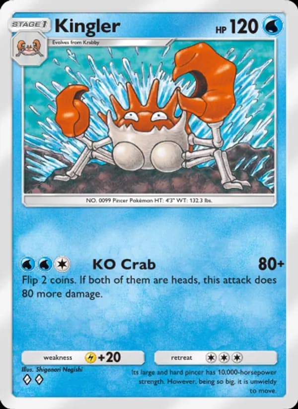 Kingler card in English