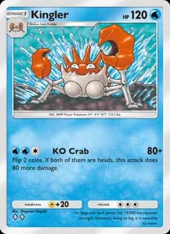 Kingler card in English