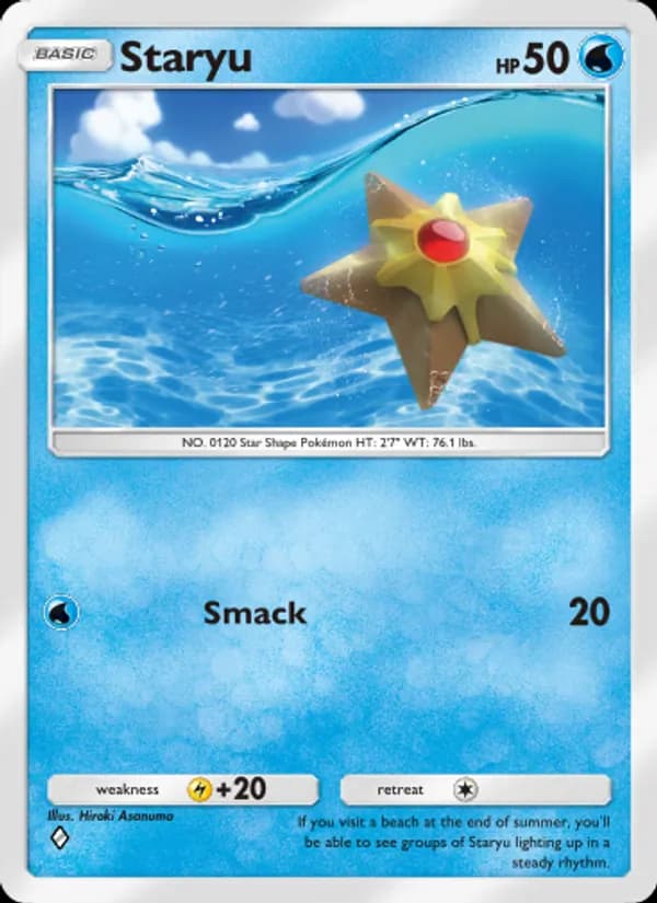 Staryu card in English